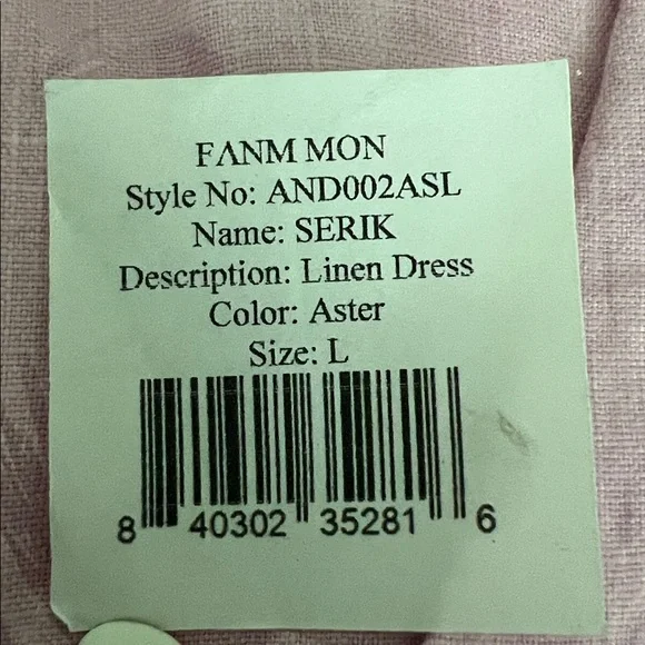 NWT$259 FANM MON x Andie the Serik mini dress pink w embroidered flower accent L - Picture 12 of 16